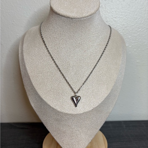 Handmade Jewelry - Handmade Silver Heart Necklace | 18 Inches | Waterproof & Tarnish Resistant